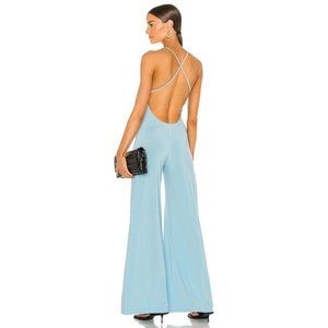 Norma Kamali x REVOLVE Low Back Slip Jumpsuit in Powder Blue Medium New